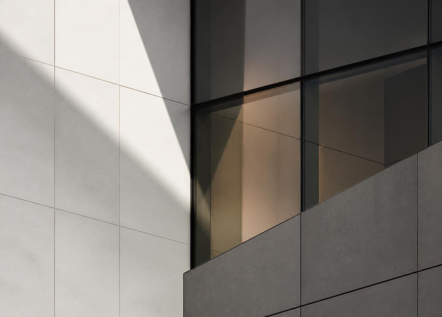 Abstract architectural detail in neutral tones